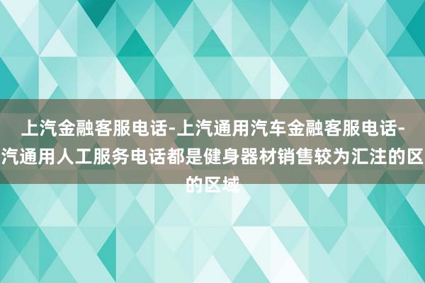 上汽金融客服电话-上汽通用汽车金融客服电话-上汽通用人工服务电话都是健身器材销售较为汇注的区域