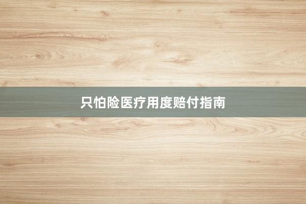 只怕险医疗用度赔付指南