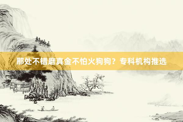 那处不错磨真金不怕火狗狗？专科机构推选